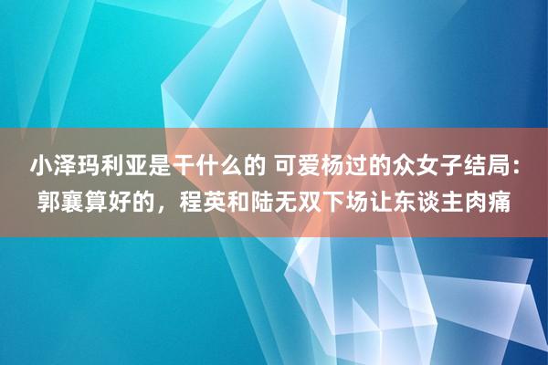 小泽玛利亚是干什么的 可爱杨过的众女子结局：郭襄算好的，程英和陆无双下场让东谈主肉痛