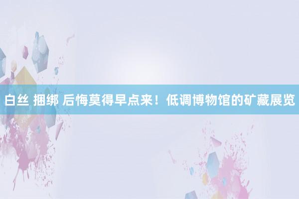 白丝 捆绑 后悔莫得早点来！低调博物馆的矿藏展览