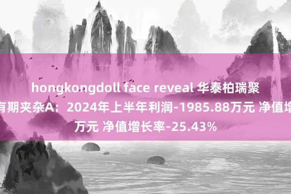 hongkongdoll face reveal 华泰柏瑞聚优智选一年执有期夹杂A：2024年上半年利润-1985.88万元 净值增长率-25.43%