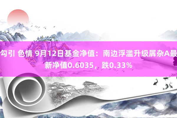 勾引 色情 9月12日基金净值：南边浮滥升级羼杂A最新净值0.6035，跌0.33%