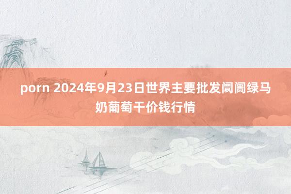 porn 2024年9月23日世界主要批发阛阓绿马奶葡萄干价钱行情