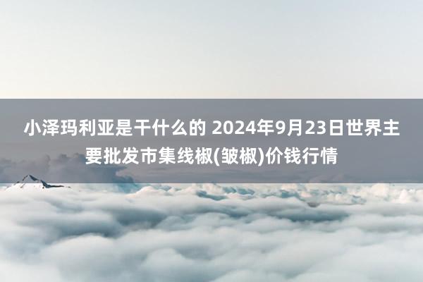 小泽玛利亚是干什么的 2024年9月23日世界主要批发市集线椒(皱椒)价钱行情