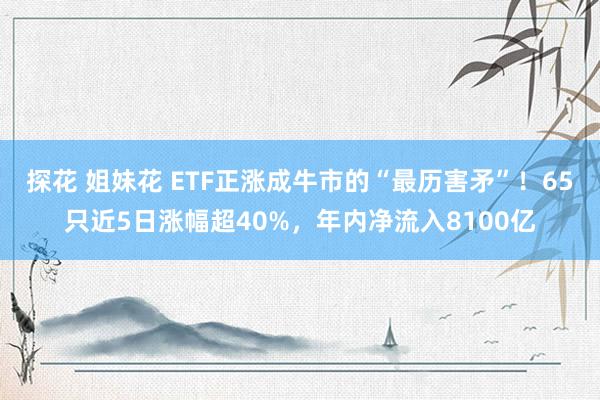 探花 姐妹花 ETF正涨成牛市的“最历害矛”！65只近5日涨幅超40%，年内净流入8100亿