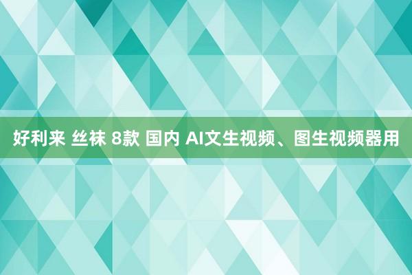 好利来 丝袜 8款 国内 AI文生视频、图生视频器用