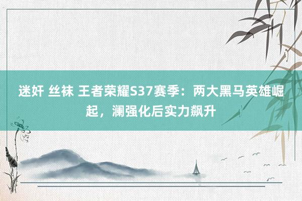 迷奸 丝袜 王者荣耀S37赛季：两大黑马英雄崛起，澜强化后实力飙升