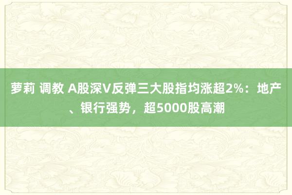 萝莉 调教 A股深V反弹三大股指均涨超2%：地产、银行强势，超5000股高潮