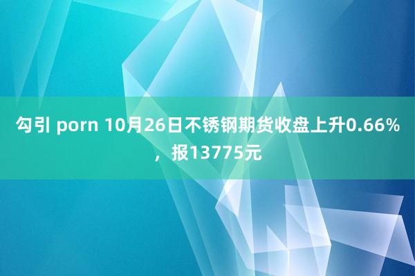 勾引 porn 10月26日不锈钢期货收盘上升0.66%，报13775元