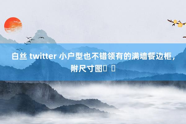 白丝 twitter 小户型也不错领有的满墙餐边柜，附尺寸图❗️