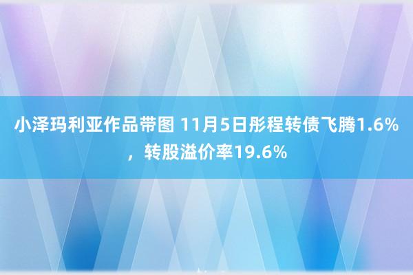 小泽玛利亚作品带图 11月5日彤程转债飞腾1.6%，转股溢价率19.6%