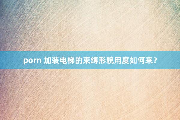 porn 加装电梯的束缚形貌用度如何来？