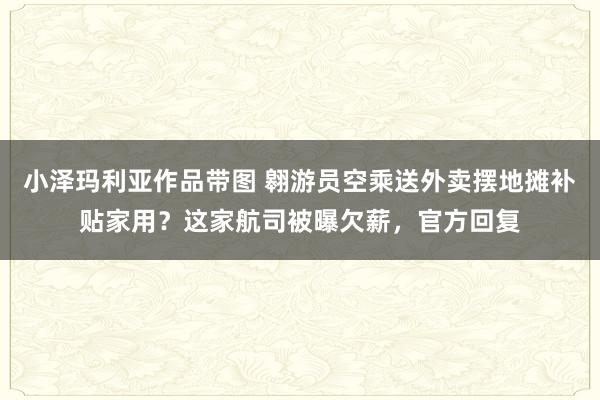 小泽玛利亚作品带图 翱游员空乘送外卖摆地摊补贴家用？这家航司被曝欠薪，官方回复