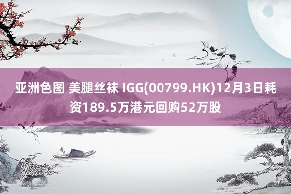 亚洲色图 美腿丝袜 IGG(00799.HK)12月3日耗资189.5万港元回购52万股