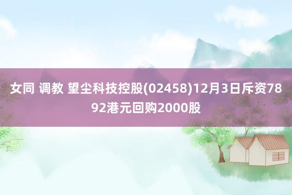 女同 调教 望尘科技控股(02458)12月3日斥资7892港元回购2000股