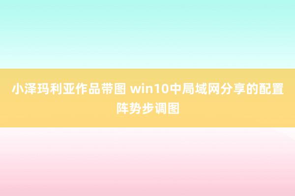 小泽玛利亚作品带图 win10中局域网分享的配置阵势步调图