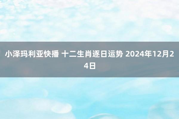 小泽玛利亚快播 十二生肖逐日运势 2024年12月24日