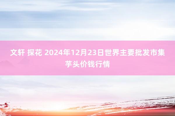 文轩 探花 2024年12月23日世界主要批发市集芋头价钱行情