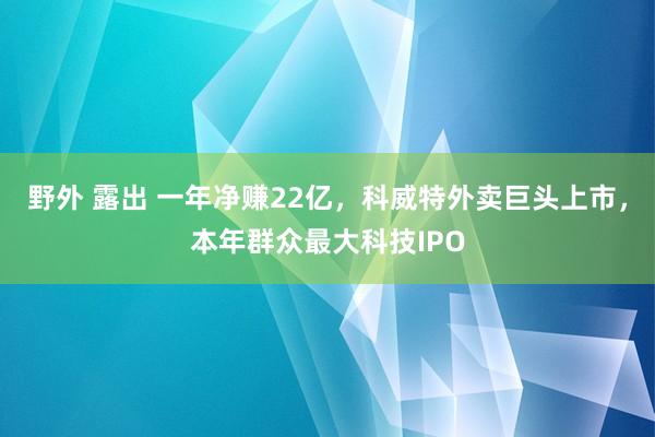 野外 露出 一年净赚22亿，科威特外卖巨头上市，本年群众最大科技IPO