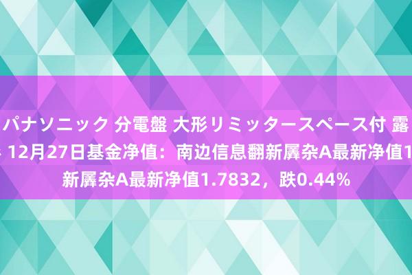 パナソニック 分電盤 大形リミッタースペース付 露出・半埋込両用形 12月27日基金净值：南边信息翻新羼杂A最新净值1.7832，跌0.44%