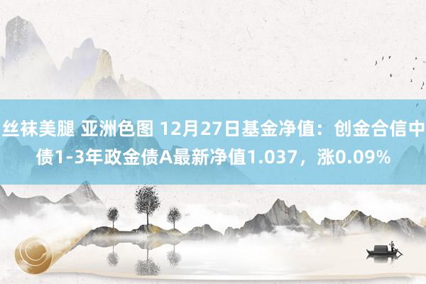 丝袜美腿 亚洲色图 12月27日基金净值：创金合信中债1-3年政金债A最新净值1.037，涨0.09%