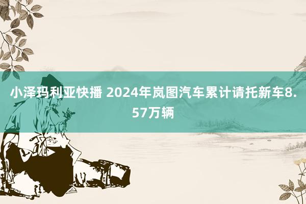 小泽玛利亚快播 2024年岚图汽车累计请托新车8.57万辆